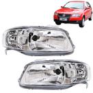 PAR Farol Gol G4 2005 06 07 08 09 10 11 12 13 14 Máscara Cromada