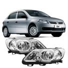 Par farol gol g5 2008 a 2013 mascara cromada foco simples