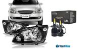 Par farol gol parati saveiro g4 power mascara negra 6000k