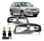 Par farol gol parati saveiro g4 power mascara negra 6000k