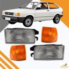 Par Farol Gol quadrado Parati Saveiro 1991 1992 1993 1994 + Pisca Ambar