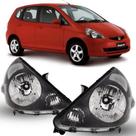 Par farol honda fit 2003 04 05 06 07 2008 mascara negra
