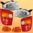 Par Farol + Lanterna Palio E Pisca Laranja 96 97 98 99 00