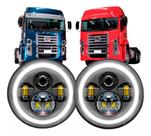Par Farol Led Constelation VUC 3/4 Kombi Fusca 7 Polegadas Angel Eyes Par Farol Led Constelation VUC 3/4 Kombi Fusca 7 Polegadas Angel Eyes