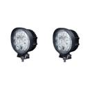Par Farol Milha 9 Led 33W 6000K Off Road Luz Branca 10 93Cm 12V/24V Inox Base Extra Fina