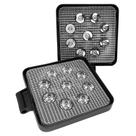 Par Farol Milha Auxiliar Quadrado 27w 9 Led Universal
