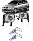 Par farol milha chevrolet corsa 2003 a 2012 le / ld + lamp h3 super branca 55 wts