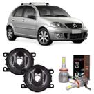 Par farol milha citroen c3 2009 a 2013 e super led 2d