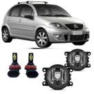 Par farol milha citroen c3 2009 ate 2013 e super branca led
