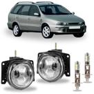 Par farol milha fiat marea weekend 1998 a 2007 com led vidro