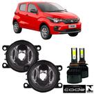 Par farol milha fiat mobi 2016 a 2022 e super led