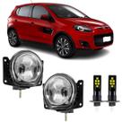 Par farol milha fiat palio sporting 2012 a 2017 c/ led vidro