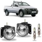 Par farol milha fiat strada fire 2001 ate 2012 com led vidro