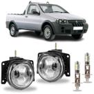 Par farol milha fiat strada fire 2002 ate 2012 com led vidro