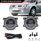 Par Farol Milha Led Anel Drl Megane 2006 2007 2008 2009 6000k H11 Auxiliar Nebina Luz Diurna