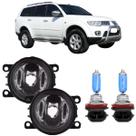 Par farol milha mitsubishi dakar 2008 a 2013 suits e super branca