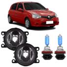 Par farol milha renault clio 2012 a 2016 e super branca