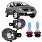 Par farol milha renault clio hatch 2003 a 2012 e super branca
