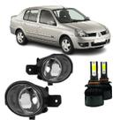 Par farol milha renault clio sedan 2003 a 2012 super led