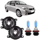 Par farol milha renault symbol 2007 a 2013 e super branca