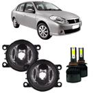 Par farol milha renault symbol 2007 a 2013 e super led
