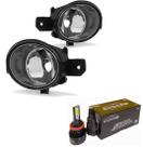 Par farol milha renaut laguna 2001 / 2004 vidro ai le / ld + super led h8 6000k