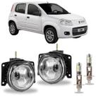 Par farol milha uno vivace 2011 ate 2016 com led vidro