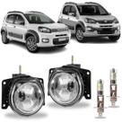 Par farol milha uno way 2011 ate 2021 com led vidro