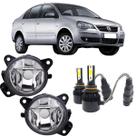 Par farol milha volkswagen polo 2007 a 2012 e super led vd