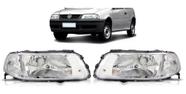 Par farol parati 1999 a 2005 g3 masc cromada com defletor foco simples ld le