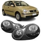 Par farol polo hatch 2003 2004 2005 2006 mascara negra