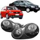 Par farol polo hatch sedan 2003 04 05 2006 mascara negra