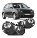 Par Farol Polo Hatch Sedan 2003 2004 2005 2006 Máscara Negra Par Farol Polo Hatch Sedan 2003 2004 2005 2006 Máscara Negra