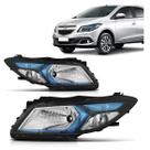 Par Farol Preto Onix 2012 2013 2014 2015 2016 Com Friso Azul