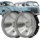 Par Farol Principal para Fursca / Kombi - 1977 a 1995 / Passat 1977 a 1978 - LD / LE - Lente Vidro - H4 com vigia
