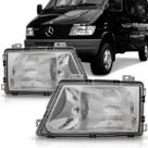 Par Farol Sprinter 95 96 97 98 99 2000 2001 Foco Duplo Cromado Par Farol Sprinter 95 96 97 98 99 2000 2001 Foco Duplo Cromado