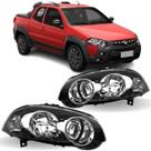Par farol strada g4 2008 a 2016 foco duplo preto aro cromado