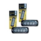 Par Farol Strobe Cyber4 Led + 16 StrobeIp 65 12v Azul