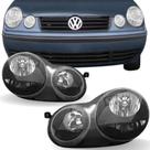 Par farol vw polo hatch sedan 2003 04 05 2006 mascara negra
