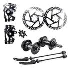 Par Freio Disco Com Cubos E Pinça 36f Para Bike Absolute/gts Par Freio Disco Com Cubos E Pinça 36f Para Bike Absolute/gts