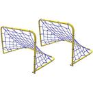 Par Gol Futebol Praia Campo Mini Traves Redes - 55x78x54cm