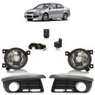 Par Grade do milha+Kit Farol de Milha Completo Jetta 2005 A 2010