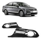 Par Grade Farol De Milha Jetta Com Led Daylight 2011 A 2014 Preto Ambos Lados