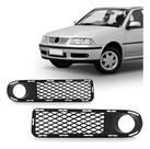 Par Grade Moldura Milha Gol G3 1999 2000 2001 2002 Fase 1 - Preto - Ambos os lados