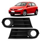 Par Grade Moldura Milha Preta C/ Furo Gol G5 2009 2010 2012