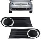 Par Grade Moldura Parachoque Milha Sem Furo Gol G5 2008 2009 2010 2011 2012 Aro Cromado