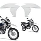 Par guia de ar aba do tanque aleta asa honda nxr bros 160 branco 2022-2024