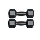 Par Halter Sextavado Emborrachado 2 Kg Treino Fitness