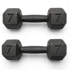 Par halteres 7kg sextavado pintado peso academia gym musculação ferro fundido treino força pegada firme resistente para home fitness profissiona Par halteres 7kg sextavado pintado peso academia gym musculação ferro fundido treino força pegada firme resistente para home fitness profissiona