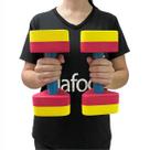 Par Halteres Aquáticos Hidroginástica em EVA DF1104-AM 1 à 2kg Amarelo e Vermelho Dafoca Sports